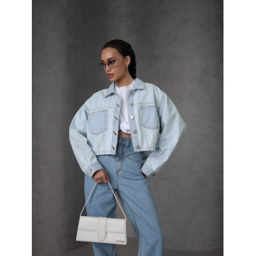 Джинсова куртка Crop